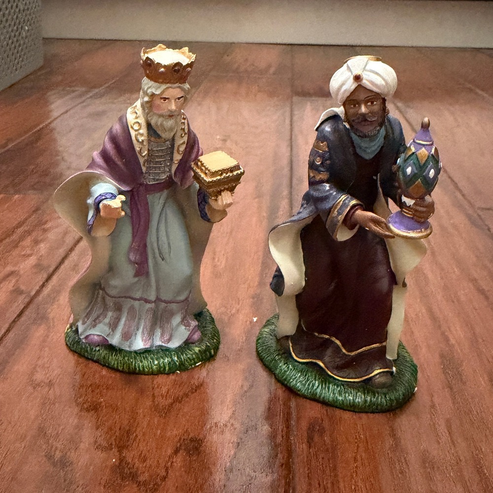 Hawthorne Village Nativity Figurine Vintage Thomas Kinkade King Gaspar Balthazar